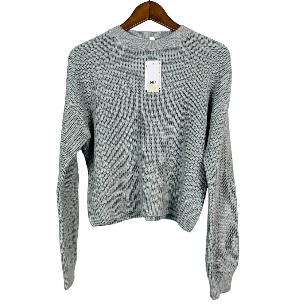 NEW! BP Cable Knit Sweater Crewneck Pullover Grey - S